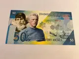 50 Kroner Prøveseddel 2016 Grønland - Lavt nummer - 2