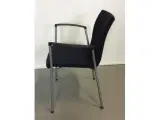 Akaba gorka konferencestol med sort/blå nistret polster og armlæn - 2