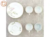 Kaffekopper med underkopper og tallerkener fra Københavns Porcellains Maleri (str. Kop 7 x 5 cm underkop 13 cm tallerken 16 cm) - 4