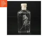 Duftepinde og glasflaske med dekorative blomster (str. H. 15,5 cm) - 2