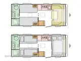 2021 - Adria Adora 572 UT   Enkeltsenge-Gulvtemp.-Endebad-telt-Aircon-Mover - 5