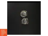 Fjerbelagte glaslysestager (str. 8 x 7 cm) - 4