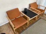 Fritz Hansen 2 stole og 1 sidebord (Sælges samlet) - 2