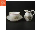 Vintage kinesisk Porcelænsservice med landskabsmønster (str. Tallerken, 13 cm. skål, 8 cm. kande 8 cm) - 3