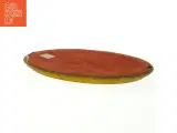 Rundt spejl i guldramme med rød filt bagside (str. 30 x 23 cm) - 2