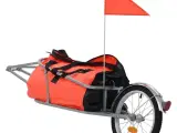 Cykelbagagetrailer med taske orange og sort
