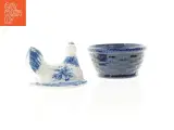 Dekorativ porcelæns høne krukke med låg (str. 12 x 12 cm) - 4