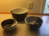 3 forskellige størrelser skåle keramik