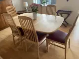 Gangsø spisebord med 6 stole 