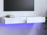 Tv-skab med LED-lys 120x35x15,5 cm hvid
