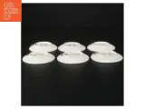 Sæt med 6 dekorative porcelænsplatter (str. Ø. 8,5 cm) fra Aluminia - 2