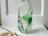 Miniflammekurv, lysegrønt krystal, Tjekkoslovakiet - 5