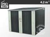 Cykelskur 2,06x2,04x1,63m, 4,2m², Antracit/Hvid