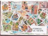 Fodbold på Frimærker. St/ust. 100 stk.