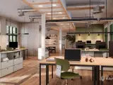 1.356 m2 kontor med fælles kantine og gårdhave - 75 arbejdspladser - 4