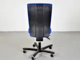 Efg kontorstol med blåt xtreme polster og sort stel - 3