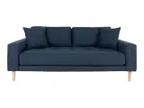Lido 2,5 Personers Sofa - Sofa i mørkeblå med to puder HN1003