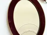 Ovalt vægspejl m velour og strop, NB - 3