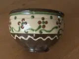 Ler keramik skål med dekoration