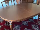 Hepplewhite spisebord med 6 stole, mahogni