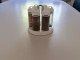Krydderi karussel med 6 glas
