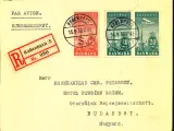 Luftpost Rekommanderet Brev fra Danmark til Ungarn - 15 - 9 - 1938