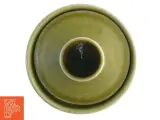Grønlig keramik beholder med låg fra Stravanger flint Norway (str. 10 x 8 cm) - 3