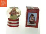 To Snekugler med nissepige og julemand (str. 10x8 cm) - 5