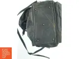 Sort skuldertaske i læder (str. 47x37x27 cm) - 2