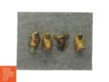 Retro brunmeleret keramik. Dyrefigurer 4 styk af fugle (str. Cirka 7 x 3) - 3