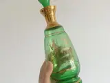 Flaskegrøn m guld, karaffel og 6 små glas, samlet pris - 2