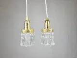 2 stk små pendler i messing med prismer - 3