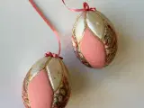 Mellem påskeæg, rosa m rosa, 2 stk samlet - 2