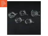 Sæt af 5 små glaskrus (str. 5 styk. ø. 6 cm. længde. 7,5 cm) - 2