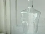 Karafel af klart glas m sirlige slibninger - 3