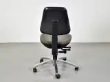 Dauphin kontorstol med gråt polster og blankt stel - 3