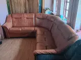 Læderhjørne sofa