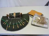 Kniplebræt m. 80 kniplepinde