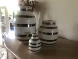 Kahler vaser med sølv striber 3 stk  - 2