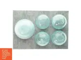 Lyseblå skåle i glas (str. 11 X 17 og 13 X 23cm) Kosta Boda lignende - 2