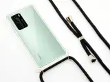 Mobilcover Huawei P40 Pro KSIX TPU Halskæde Sort Gennemsigtig