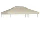 Baldakin til havepavillon 3x4 m 310 g/m² beige