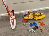 Playmobil surfbræt og motorbåd plus tilbehør