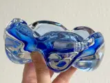 Kraftig glasskål, blå og klar, NB - 4