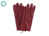 Røde læder-handsker  fra Indoor outdoor (str. Medium) - 3