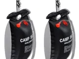 Soldrevet campingbruser udendørs bad 20 l 2 stk.