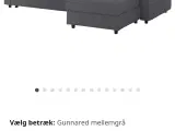 3 prs chaiselong sofa med seng der kan trækkes ud - 3