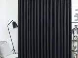 Mørklægningsgardin med kroge 290 x 245 cm sort