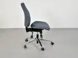 Scan office kontorstol med blå/grå polster og krom stel, lav - 4