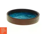 Keramik skål med blå glasur (str. 16 cm i diameter. 3 cm) - 2